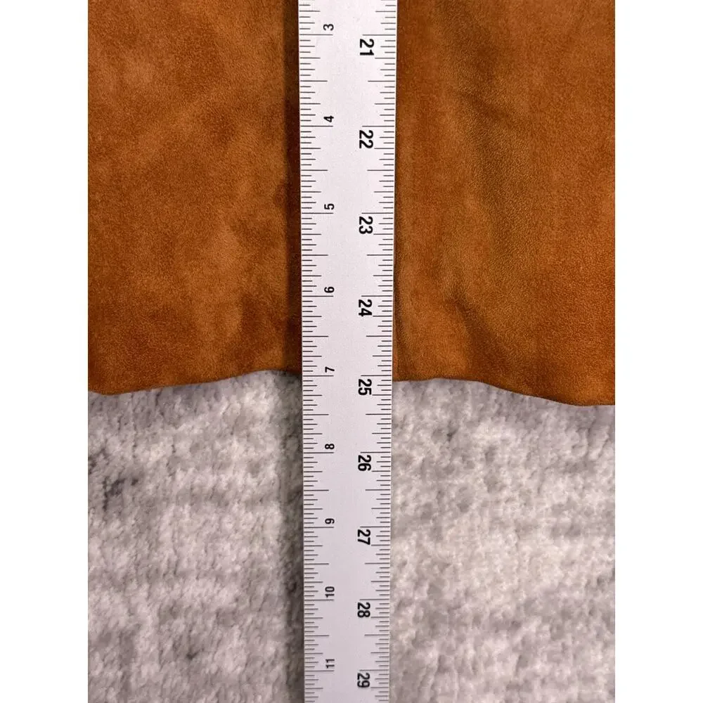 Theory Jacket Small Mens Wynwood Radic Tan Suede Leather Full Zip Bomber